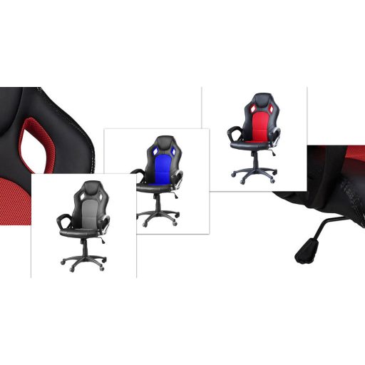 Ergonomska igralna stolica z nastavljivo višino in oblazinjenim naslonjalom - različne barve