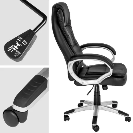 RELAX Ergonomična izvršna pisarniška stolica z nastavljivo višino in oblazinjeno sedežno površino - na voljo v različnih barvah