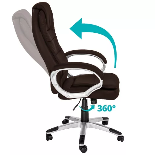 RELAX izvršna pisarniška stolica z ergonomskim dizajnom in nastavljivo višino - rjava