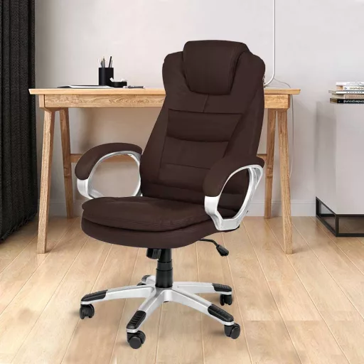 RELAX izvršna pisarniška stolica z ergonomskim dizajnom in nastavljivo višino - rjava