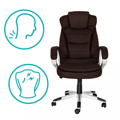 RELAX izvršna pisarniška stolica z ergonomskim dizajnom in nastavljivo višino - rjava
