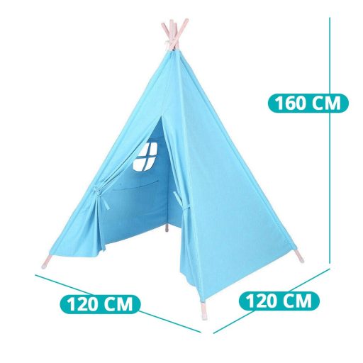 Otroški indijski šotor - notranja/zunanja igralnica, enostavna sestava, 3 barve