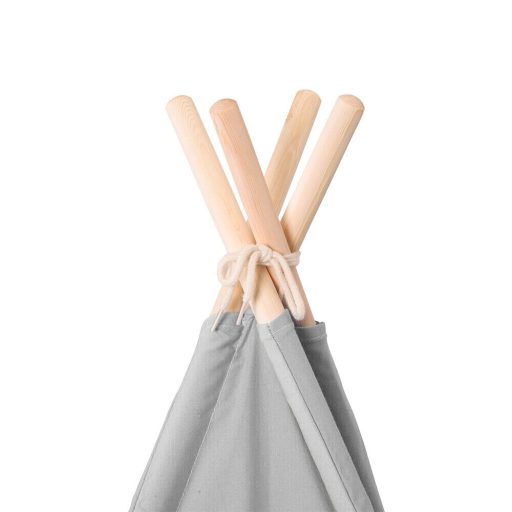 Otroški indijski šotor - siva, notranja/zunanja hišica za igro s stabilno strukturo