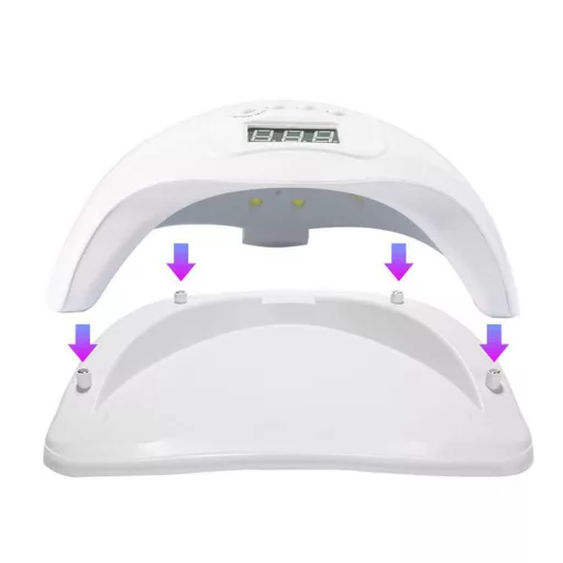 24 LED UV Lampa z Digitalnim Zaslon in Časovnikom - 48W, Odstranljiva Magnetna Osnova