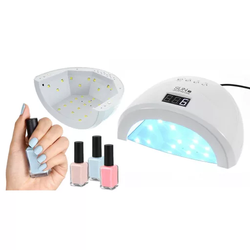 24 LED UV Lampa z Digitalnim Zaslon in Časovnikom - 48W, Odstranljiva Magnetna Osnova