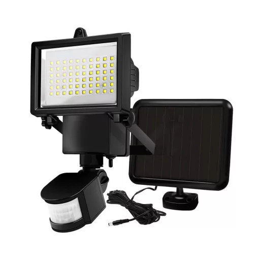 60 LED Solar Motion Sensor Floodlight with IP65 Weather Resistance