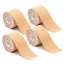 4-Pack Kinezio trak v različnih barvah - 5 cm x 5 m, vodoodporen in zračen
