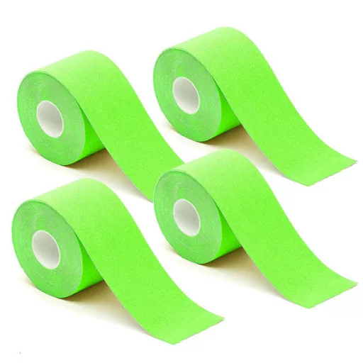 4-Pack Kinezio trak za lajšanje bolečin - Vodoodporen, zračen, 5 cm x 5 m, različne barve