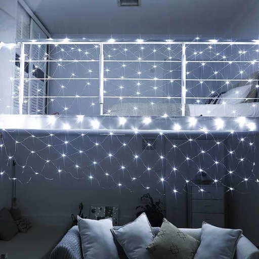 128 LED mrežne luči - Topla in hladna bela, 7 načinov, notranja/zunanja