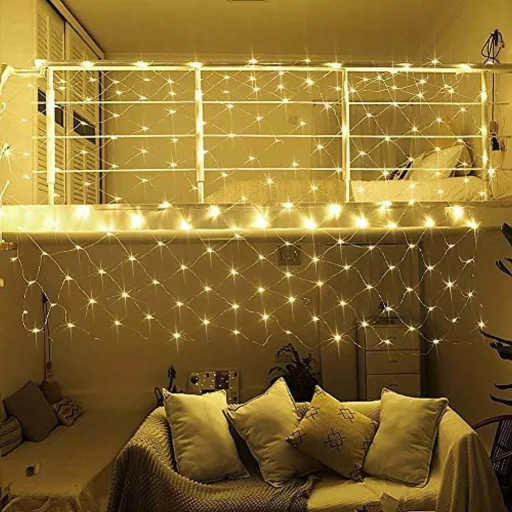 128 LED mrežne luči - Topla in hladna bela, 7 načinov, notranja/zunanja