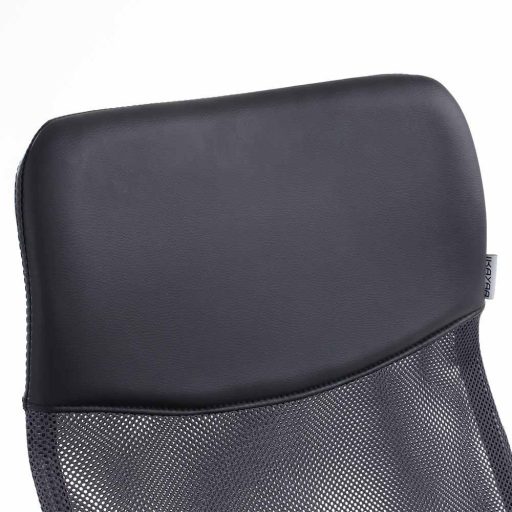 Ergonomski pisarniški stol z visokim naslonjalom - nastavljiva višina in nagibni mehanizem - črn