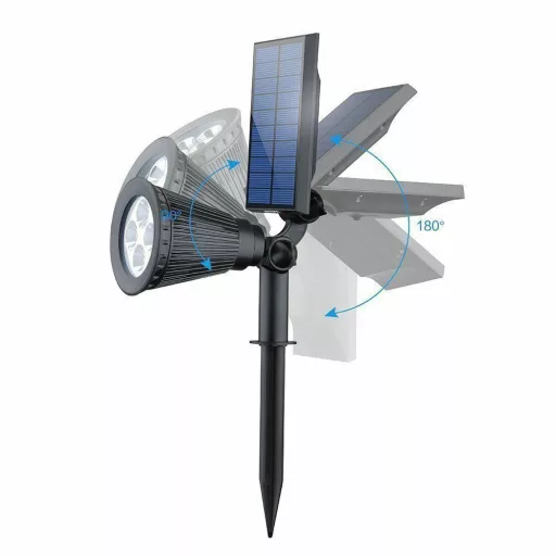 2-delni solarni zunanji dekorativni svetlobni set z nastavljivo svetlostjo in vremensko odporen dizajn