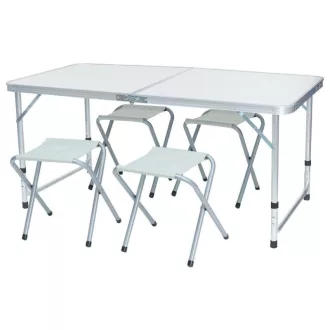 Nastavljiv prenosni kamping miza s 4 stoli
