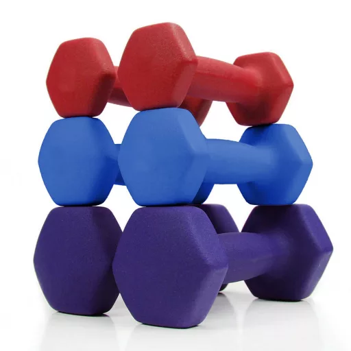 Set ročnih uteži 6 kosov s torbo - 1 kg, 1,5 kg, 2,5 kg