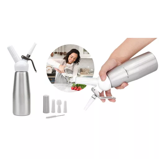 Dispenzer za stepeno smetano 500 ml s 3 dekorativnimi šobami