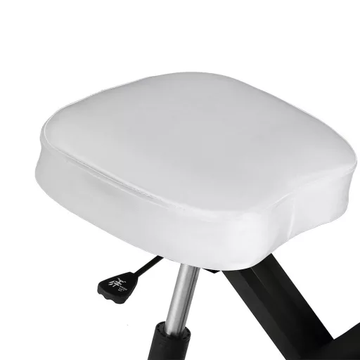 Ergonomska klop za kolena z nastavljivo višino in oblazinjeno sedišče - bela