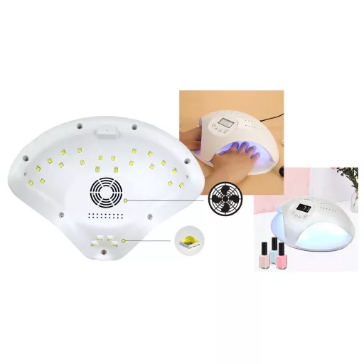 24 LED UV Lampa za nohte - 48W profesionalni sušilnik za nohte s časovnikom in ergonomsko zasnovo