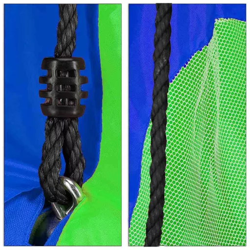 110 cm gnezdo gugalnica s šotorom - nastavljiva višina, notranja/zunanja uporaba, 100 kg nosilnost