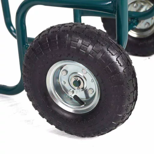 Kovinski ročni voziček z napihljivimi gumami - nosilnost 100 kg