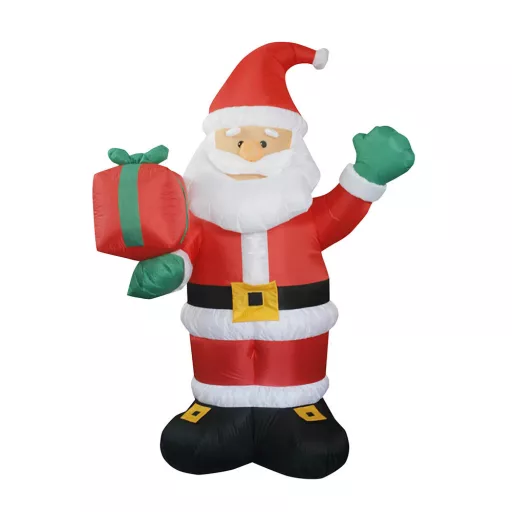 Napihljiva božična figura Santa z LED lučkami - 150 cm