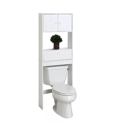 Omnesti kopalniški kabinet z 3 policami - bela MDF