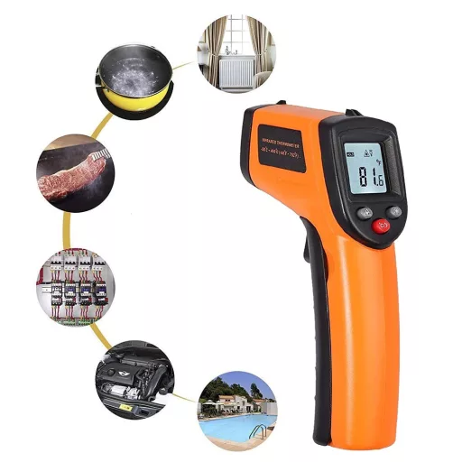 Infrardeči termometer -50°C do 400°C, brezstična meritev z LCD zaslonom