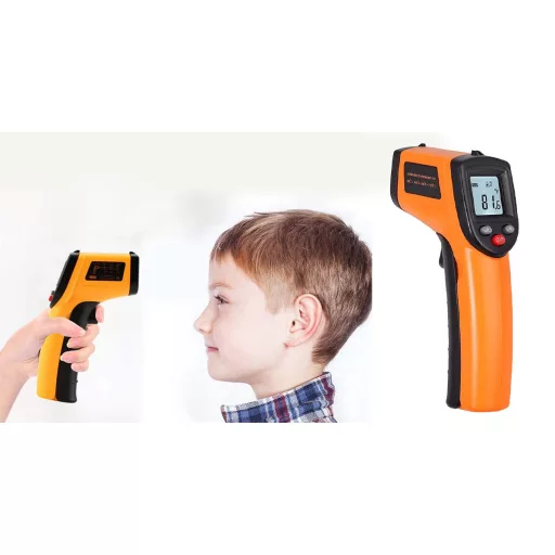 Infrardeči termometer -50°C do 400°C, brezstična meritev z LCD zaslonom