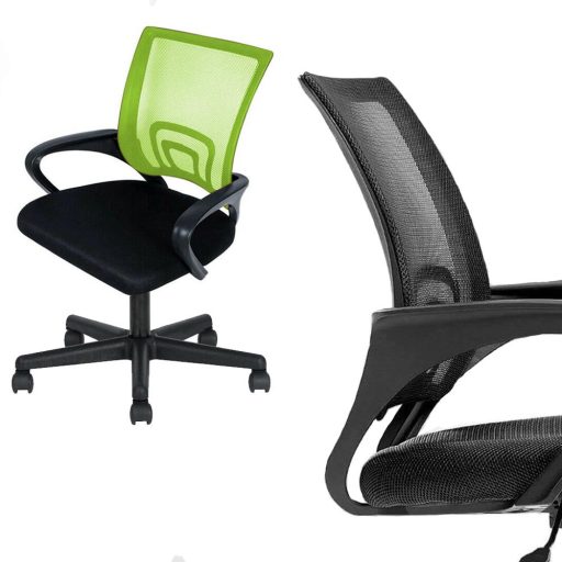 Ergonomski pisarniški stol z naslonjali za roke, mrežnim naslonom in nastavljivo višino - različne barve