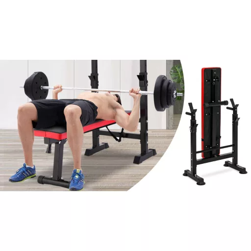 Prilagodljiva zložljiva klop za uteži s kapaciteto 149 kg za domače vadbe