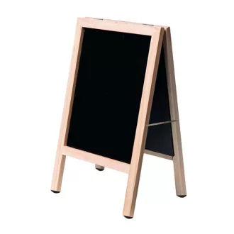   Dvoslojna tabla za kredo z lesenim okvirjem - 40x60cm, zložljiva in prenosna