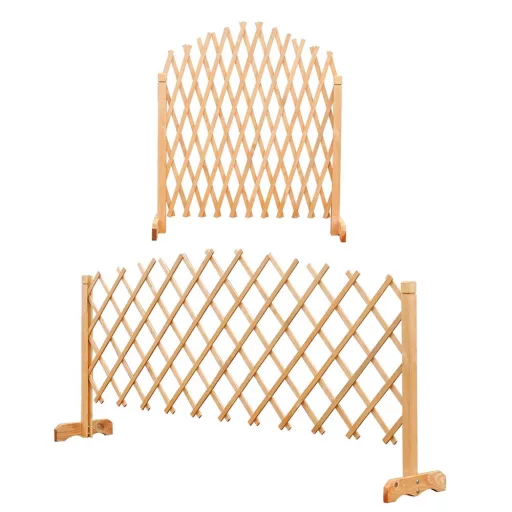 Nastavljiv leseni rožni trellis set - 2 kosa, vremensko odporen bor, maks. širina 150 cm