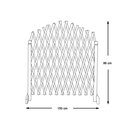 Nastavljiv leseni rožni trellis set - 2 kosa, vremensko odporen bor, maks. širina 150 cm