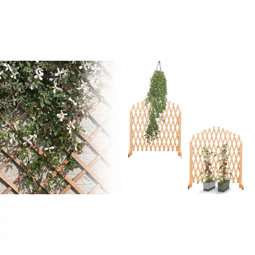 Nastavljiv leseni rožni trellis set - 2 kosa, vremensko odporen bor, maks. širina 150 cm