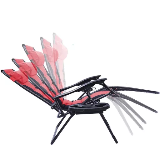 Delux Zero Gravity Chair with Adjustable Recline and Side Storage - Various Colors