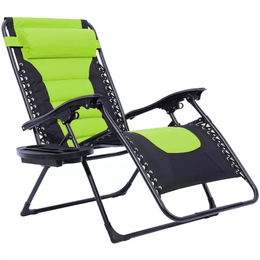 Delux Zero Gravity Chair with Adjustable Headrest and Side Storage - Various Colors