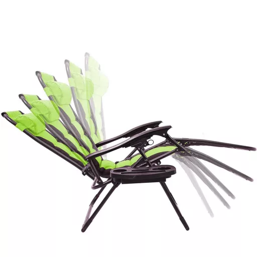 Delux Zero Gravity Chair with Adjustable Headrest and Side Storage - Various Colors