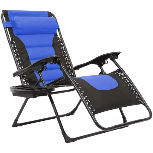 Delux Zero Gravity Chair with Adjustable Recline and Side Storage - Various Colors