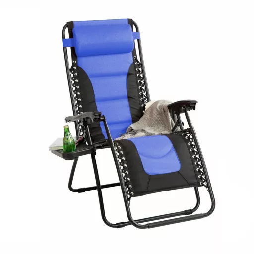 Delux Zero Gravity Chair with Adjustable Recline and Side Storage - Various Colors