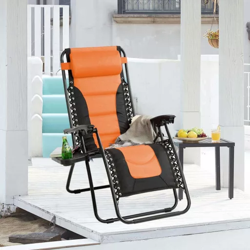 Delux Zero Gravity Chair with Removable Headrest and Side Storage - Various Colors