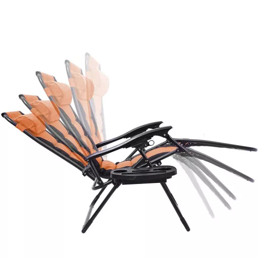 Delux Zero Gravity Chair with Removable Headrest and Side Storage - Various Colors