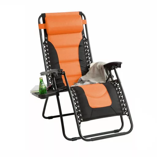 Delux Zero Gravity Chair with Removable Headrest and Side Storage - Various Colors