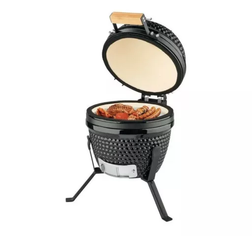 Mini keramični oglje kamado žar - kompakten in vsestranski za celoletno zunanjo kuhanje