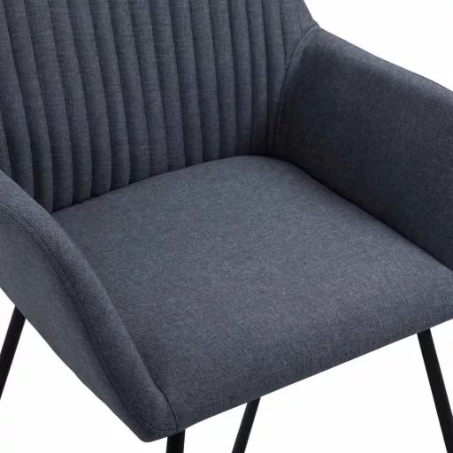 Molli jedilne stole, set 2 - moderni oblazinjeni s naslonjali in kovinskimi nogami, različne barve