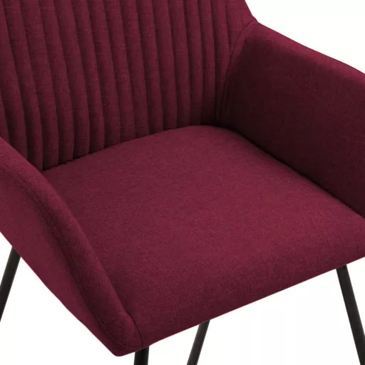 Molli jedilna stolica set 2 - moderna oblazinjena z naslonjali in kovinskimi nogami