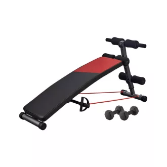   Nastavljiva vadbena klop z utežmi in elastikami za domačo fitnes