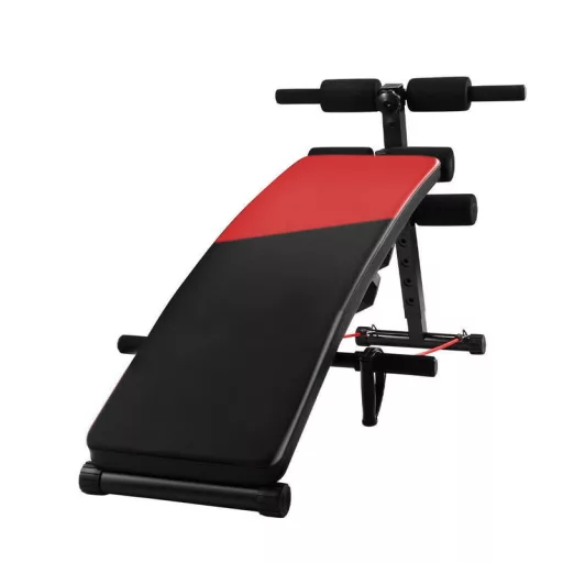 Nastavljiva vadbena klop z utežmi in elastikami za domačo fitnes