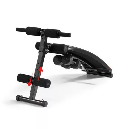 Nastavljiva vadbena klop z utežmi in elastikami za domačo fitnes