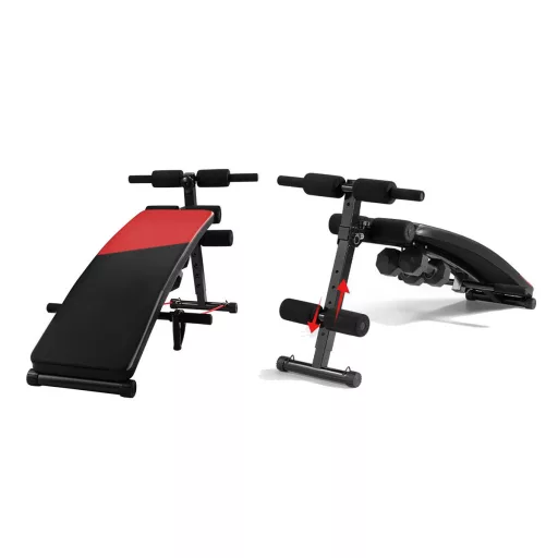 Nastavljiva vadbena klop z utežmi in elastikami za domačo fitnes