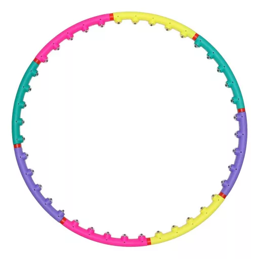 Barvit 98 cm Hula Hoop z Masažnimi Vozli za Fitnes in Zabavo