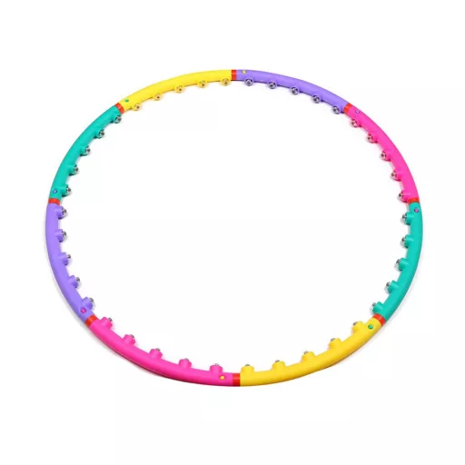 Barvit 98 cm Hula Hoop z Masažnimi Vozli za Fitnes in Zabavo